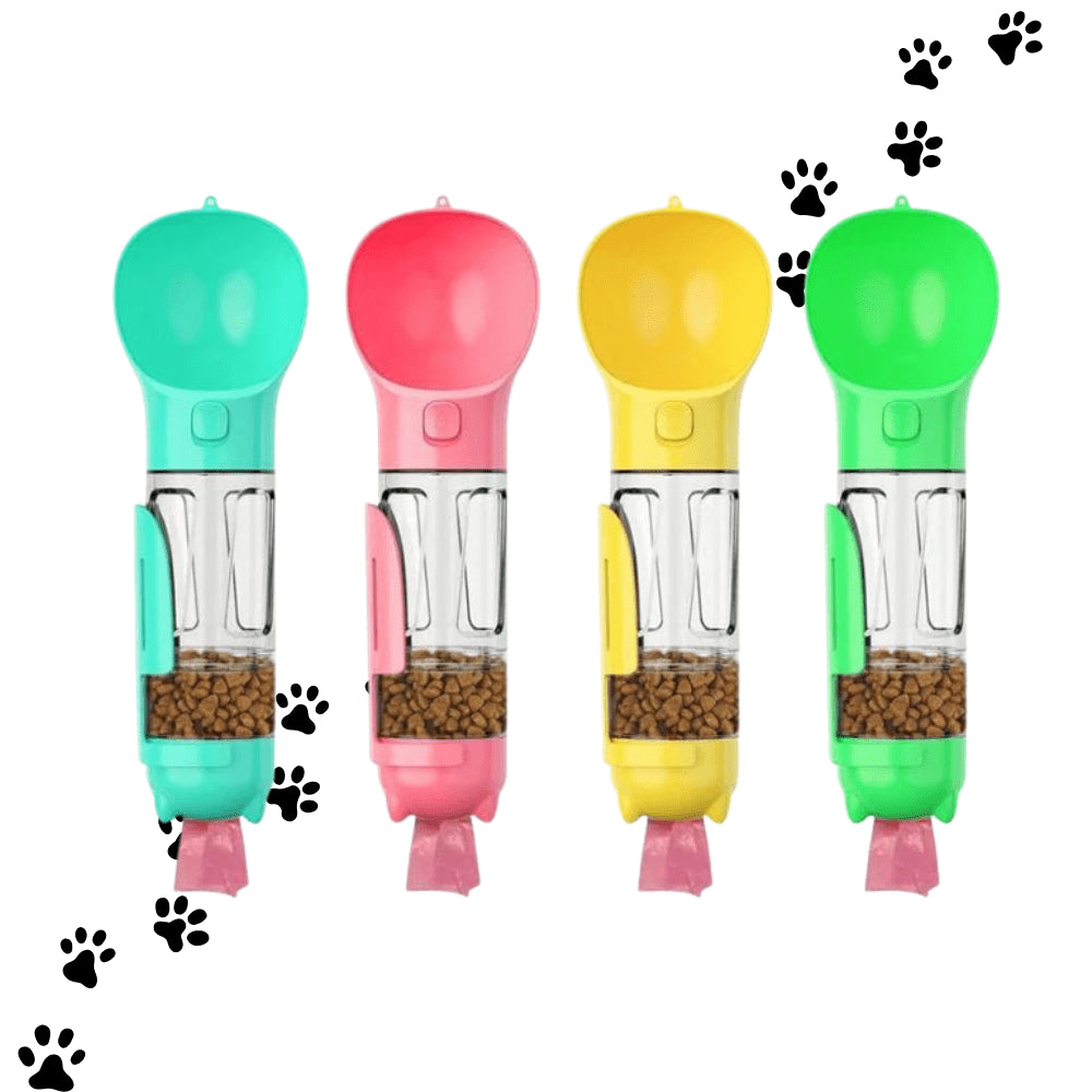 4 EN 1 BOTELLA MULTIFUNCIONAL PARA MASCOTAS 📦🐾