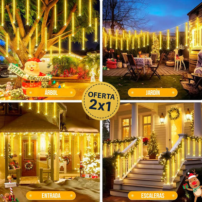 Luces Navidad Meteorito: comprar 1 caja con 8 luces, llévate + 1 caja de regalo🎁