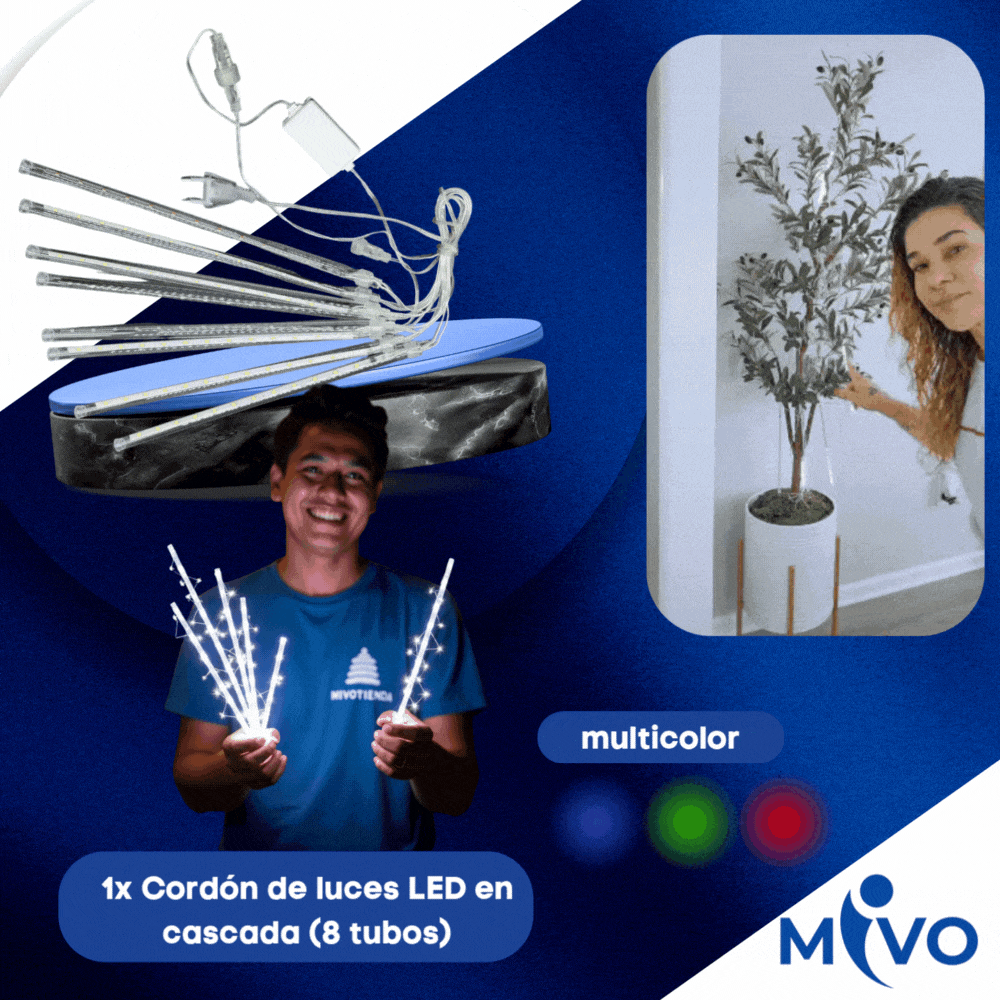 Decora con estilo: Luces LED en Cascada Multicolor.